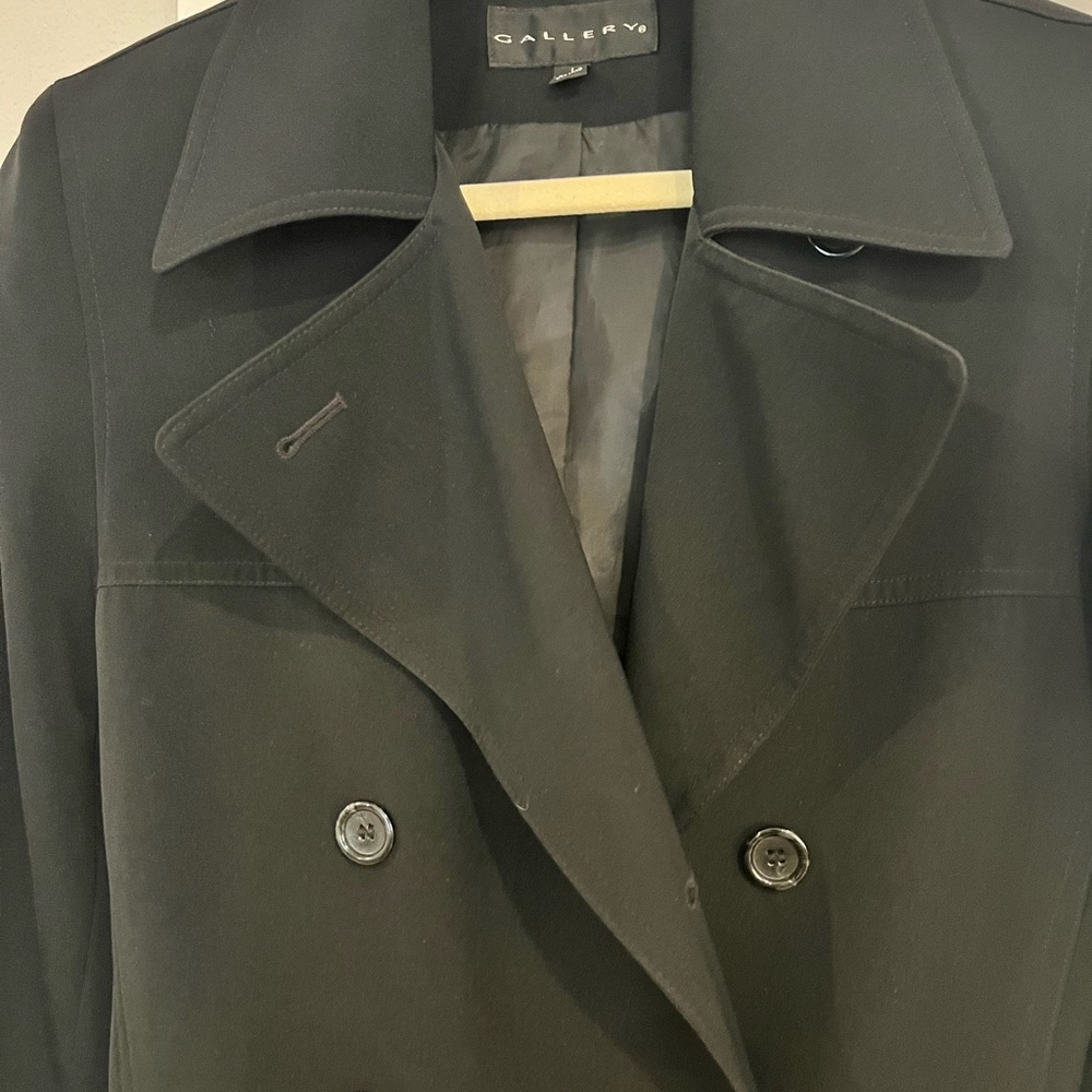 Gallery Women's Elegant Black Pea Coat